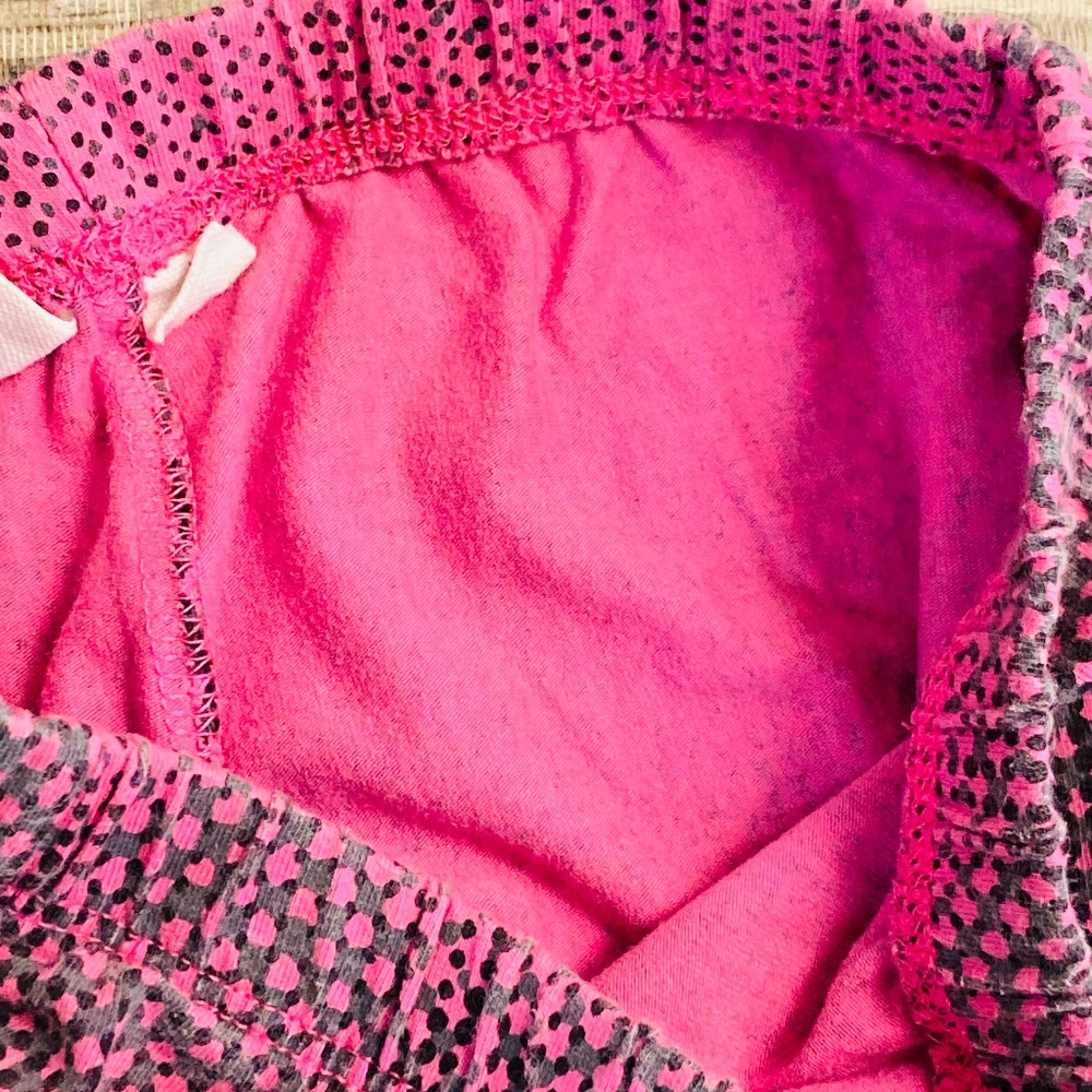 Gap Girl M 8 Pink and Gray Dotted Striped Leggings - Picture 10 of 12